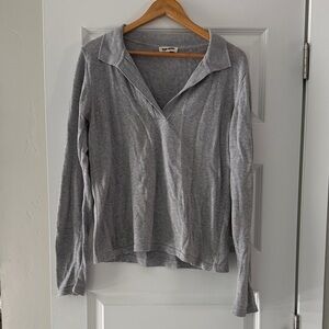 Djerf Avenue Getaway Top in Grey Melange - Small